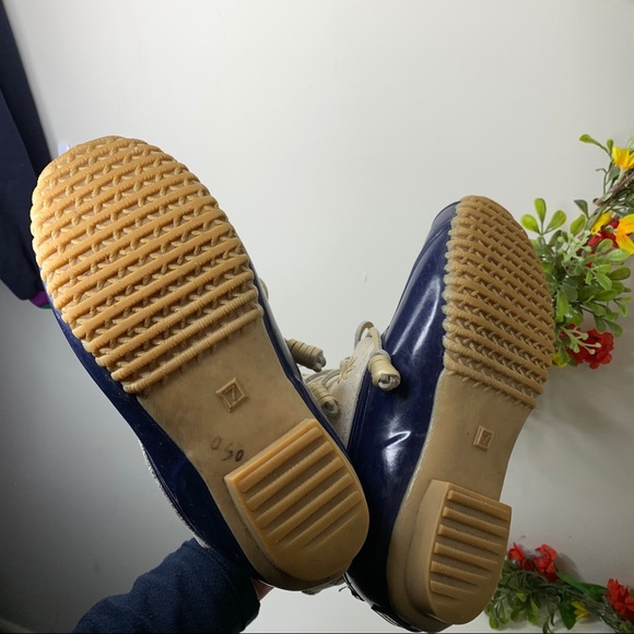 SOLD❌Jack Rogers Gold Blue Chloe Duck Boots - Picture 8 of 8